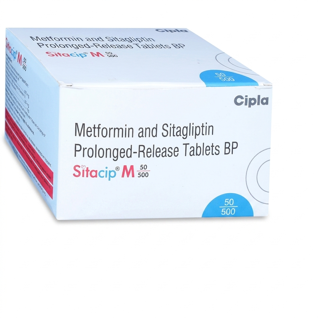 Januvia Generic - Sitacip M 50mg/500mg Tablet PR (Sitagliptin 50mg)